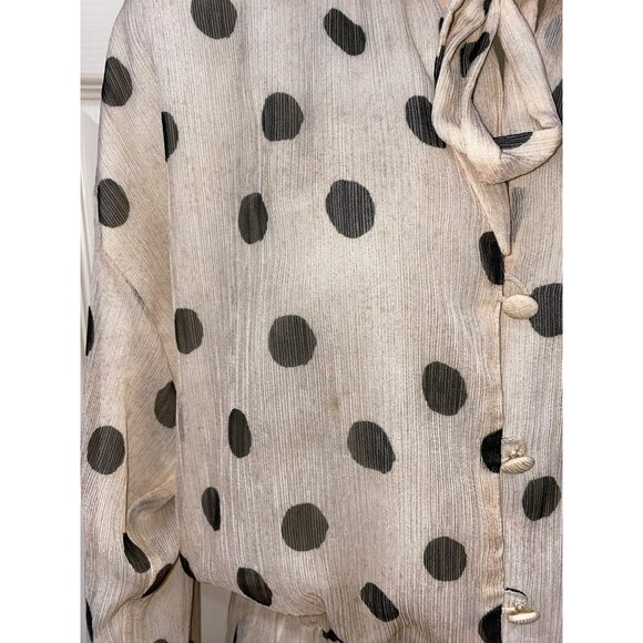 NANUSHKA Zahara Polka Dot Cream Dress Size Medium - Picture 8 of 11